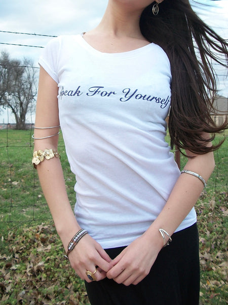 speak for yourself scoop tee