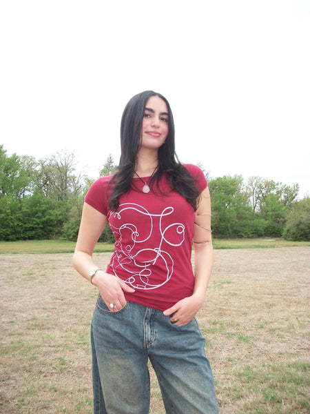 swirl scoop tee