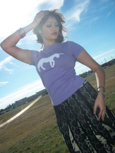 purple unicorn tee