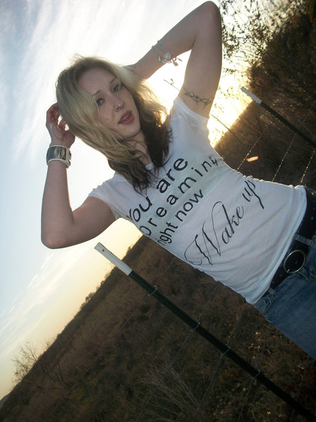 wake up scoop tee