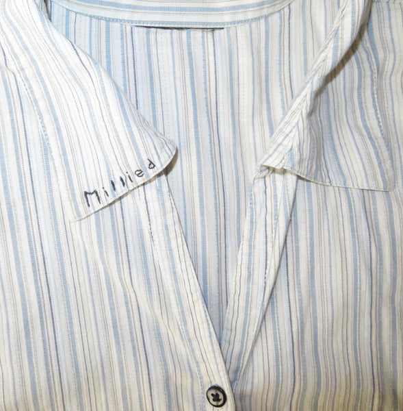 striped button down