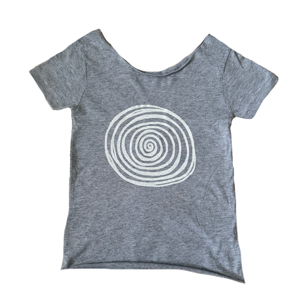 spiral slouch tee