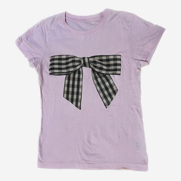 gingham bow tee