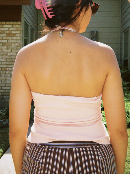 pink halter tank